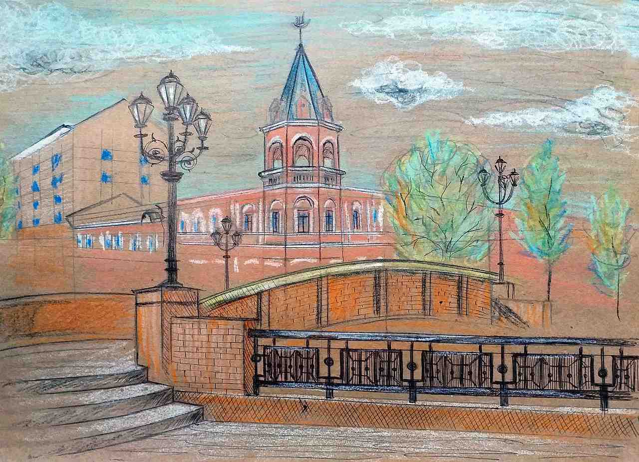 voronezh, pont de pierre, la ville historique de